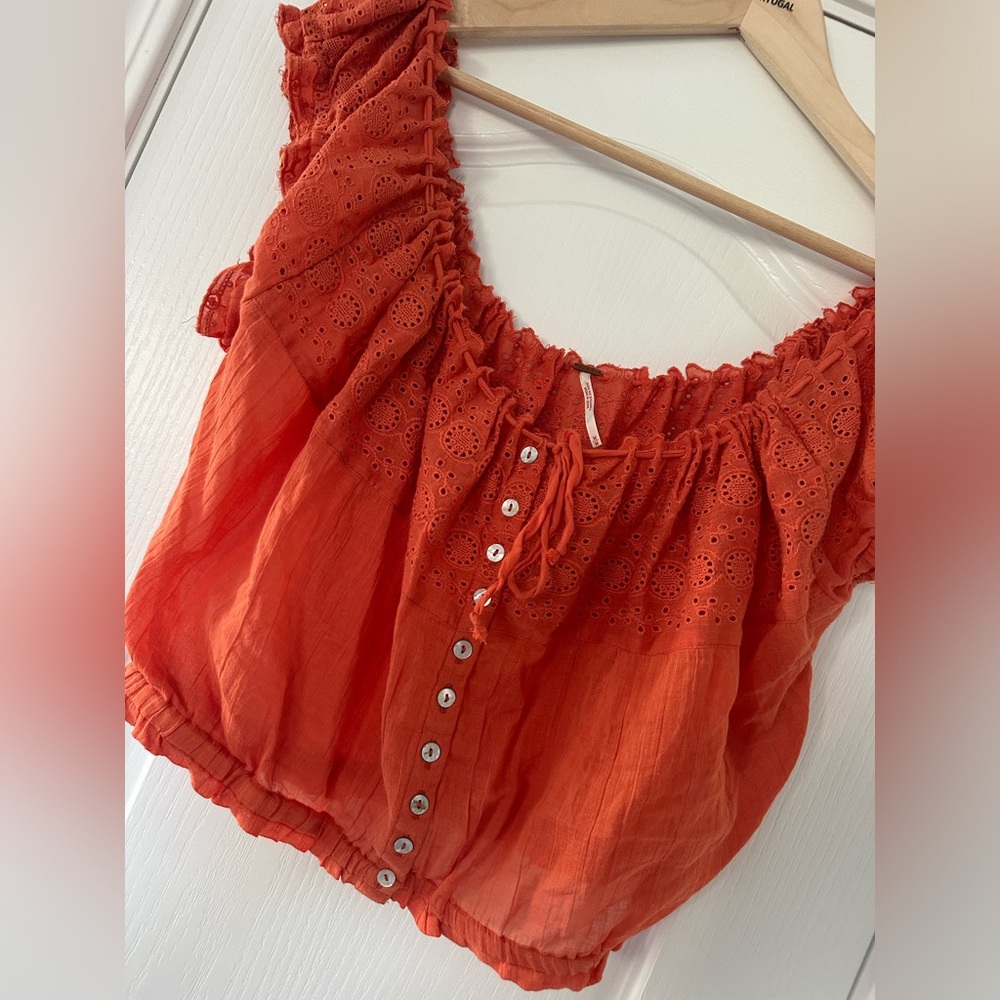 Free People Eyelet You A lot Crop - Picture 11 of 12